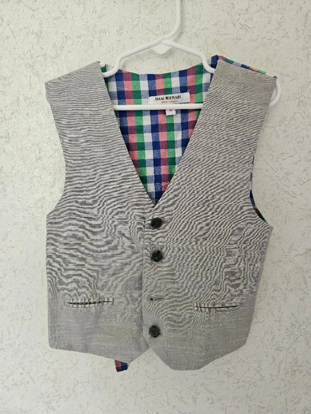 Isaac Mizrahi Boys Size 6 Gray 2 Piece Suit Vest Pants Set